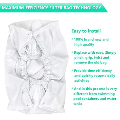 A8111PK Pool Cleaner Fine Filter Bag for Aquabot Turbo Classic Turbo Vacuum Filter Bags Replacement A8111PK 8111 8101-2 Pack