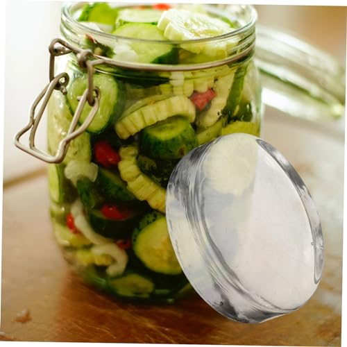 PRETYZOOM Heavy Glass Fermenting Weight for Wide Mouth Jars Sturdy Kitchen Tool for Pickling Canning and Fermentation for Homemade Vegetables