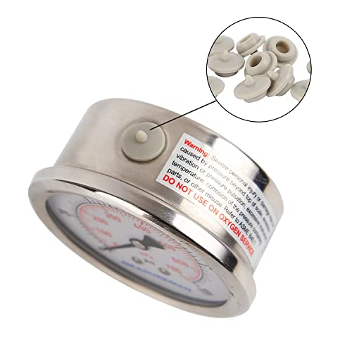 MEASUREMAN 10 Pack Gray Silicone Oil Seal Plug, Rubber Oil Cap for Liquid Filled Pressure Gauge