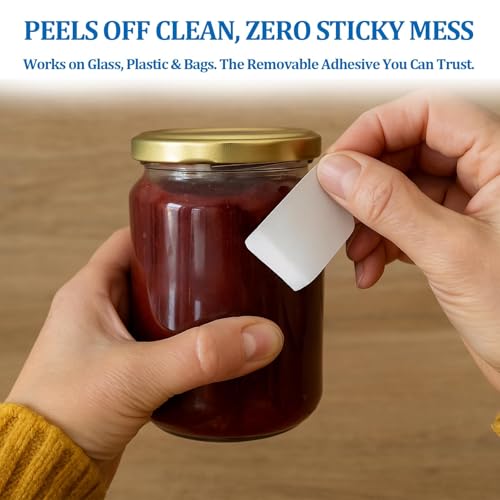 1000 Pack Blank Removable Freezer Labels Food Labels for Containers, Pantry Organization Waterproof, Write-On Freezer Labels for Kitchen, Restaurant & Grocery （1 * 2 Inch） - size: 1000 Pack