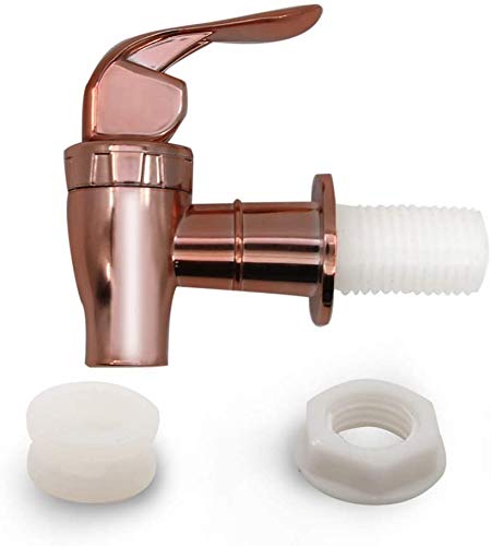 Rose Gold Beverage Dispenser Replacement Spigot, Push Style Spigot for Beverage Dispenser Carafe, Water Dispenser Replacement Faucet (2 PACK) - color: Rose Gold, size: 2