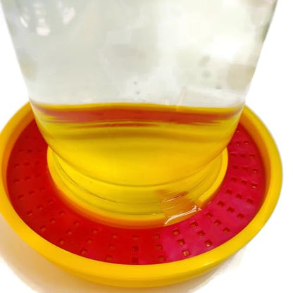 ZAVHOZ Bees Feeding Bowl Bee Feeder Hive Water Drinker Sugar Syrup Drinking Dispenser Tool Plastic Mesh Dish Beehive Watering Station Apiary Accessory Beekeeping Honey Production (Yellow) - color: Yellow