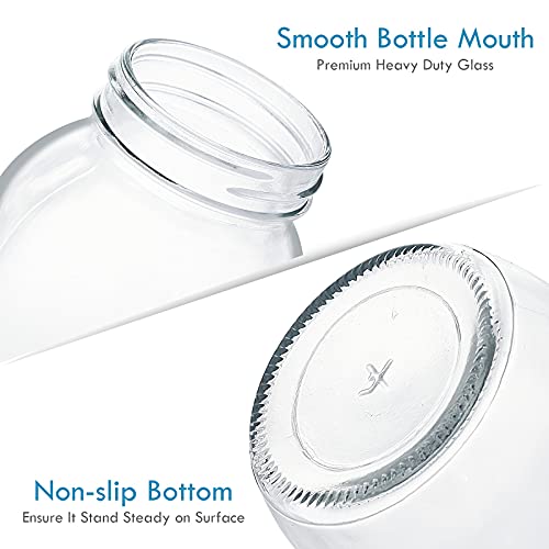 YEBODA 32 oz Mason Jars Canning Jars with Airtight Lids and Bands 6 Pack Ideal for Preserving, Meal Prep, Overnight Oats, Jam, Jelly, Jams, Spice, Sauces, Salads, Yogurt, Wedding Favors