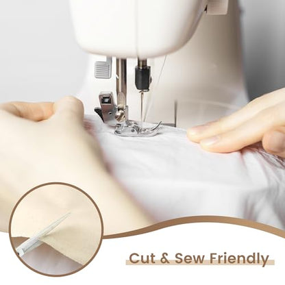 KUUP 100% Cotton Muslin Fabric, 44" Wide, 1/2/3/5 Yards, Natural Unbleached Muslin Fabric by Yard, Light Weight Soft Breathable Cotton Fabric for Sewing Embroidery, Garments, Crafts, Binding - color: Natural, size: 44-3 Yards