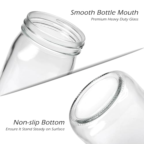 QAPPDA 32oz Wide Mouth Mason Jars 12 Packs with Lids,Clear Quart Canning Jars for Canning, Pickling, Meal Prep, Overnight Oats & Food Storage - size: 32oz - Split Black Lid