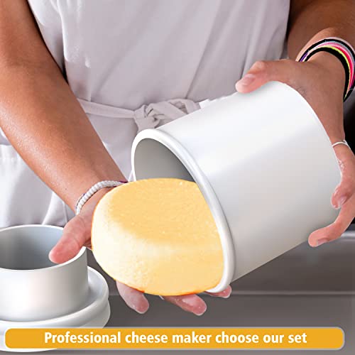 Large Cheese Mold 1/2 GAL with a Follower Press - Cheese Making Kit - Homemade Cheese Making Supplies - Molde Para Queso Fresco Casero - Cheddar, Gauda, Edammer, Parmigiano, Grana Padano - color: 4. Large Cheese Mold