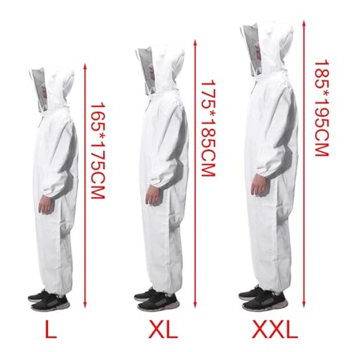 Beekeeping Supplies, Professional Beekeeping Suit, Bee Protective, Clothing, Veil and Hat, Complete Body Equipment,Beekeeping Tools(XX-Large) - size: XX-Large