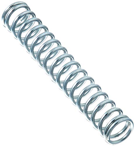 Prime-Line SP 9722 Compression Spring, Spring Steel Construction, Nickel-Plated Finish, 0.028 GA x 7/32 In. x 1-3/8 In. (4 Pack) - color: Nickel, size: 7/32 in. x 1-3/8 in.