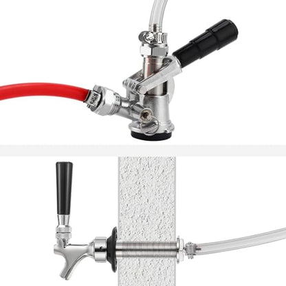 MRbrew Draft Beer Line with Barb Connector, Kegerator Accessory Kit Beer tower Brewing Tubing Hose, 5 Feet Clear Vinyl Tubing Draft Beer Dispensing 3/16" ID 7/16" OD Tubing Hose for Beer Tap D Coupler