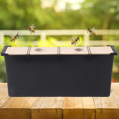 Bee Feeder Bee Frame Feeder for Bee Hive Water Food Feeder Bee Feeding Tools Beehive Frame Feeder for Beekeeping (6L Black)