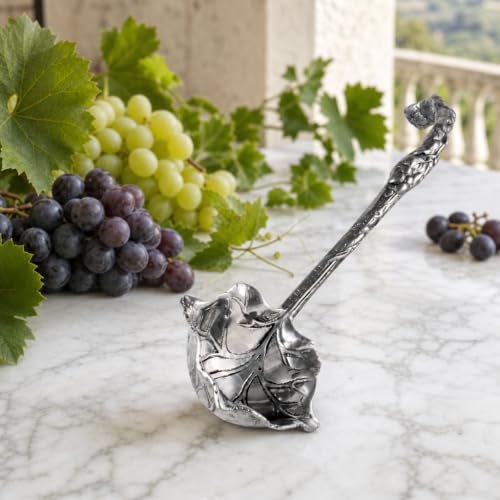 Arthur Court Grape Pattern Aluminum Serving Ladle - Elegant Punch/Soup Ladle for Entertaining - 12 Inch Long - size: 12 inches Grape