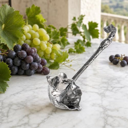 Arthur Court Grape Pattern Aluminum Serving Ladle - Elegant Punch/Soup Ladle for Entertaining - 12 Inch Long - size: 12 inches Grape