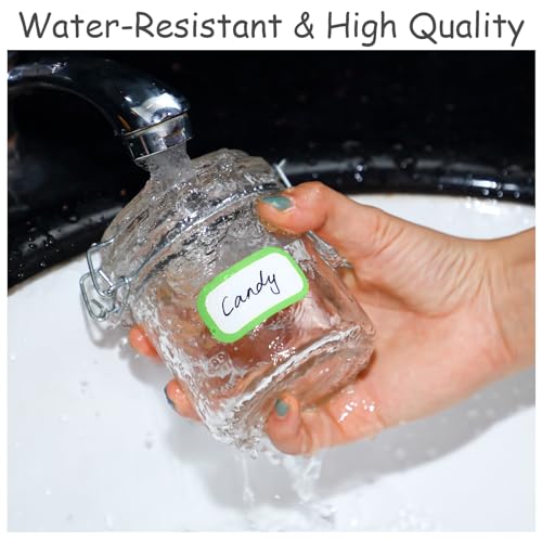 Outus 320 Pcs Waterproof Removable Labels with Makers Pen Self Adhesive Label Stickers for Water Bottles Spice Food Containers Jars Pantry Restaurant Storage(Macaron Color)