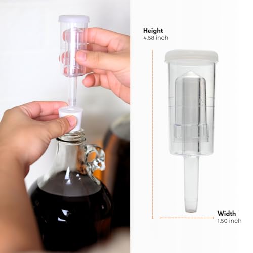 Fastrack Airlocks for Fermenting | S-Shaped Airlock for Wine and Beer Making | BPA-Free Set for Brewing Wine, Beer, Pickles & More | Transparent Set of 3 - size: Airlock (Pack of 3)