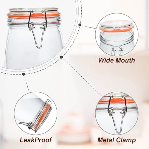 64 oz Large Mason Jars Wide Mouth,3 Pack Half Gallon Glass Pickling Jars with Airtight Lids,Air Tight Glass Storage Jars for Kitchen Canning - color: 64OZ