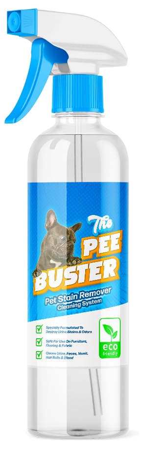 The Pee Buster Pet Stain Remover - Cleaning Spray for Dog and Cat Urine with 5 Cleaning Tablets