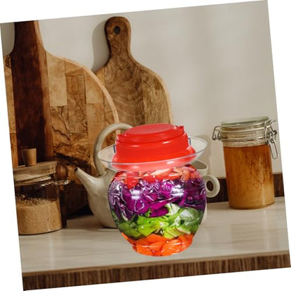 Pickle Jar Airtight Lid Multi-Use Fermenting Jar for Kimchi and Sauerkraut Food-Grade Storage Container for Kitchen