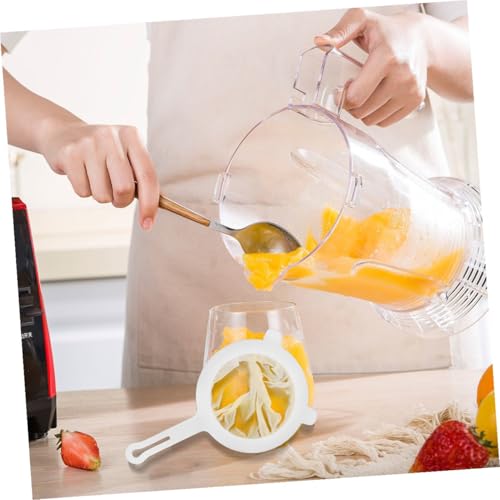 Uonlytech 2pcs Fine Mesh Strainer Filter for Kitchen Juice and Soy Milk, Plastic Food Sieve with Double Handle, Reusable Honey and Coffee Juice Filter for Home Cooking
