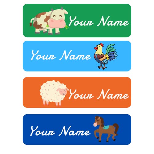 Custom Waterproof Dishwasher Safe Kid Name Labels for Daycare(128 Pack), Camp, School Supply, Baby Bottles, Lunch Boxes and Cups, Travel. Cute Personalized Design Name Stickers (Pattern 21) - color: Pattern 21