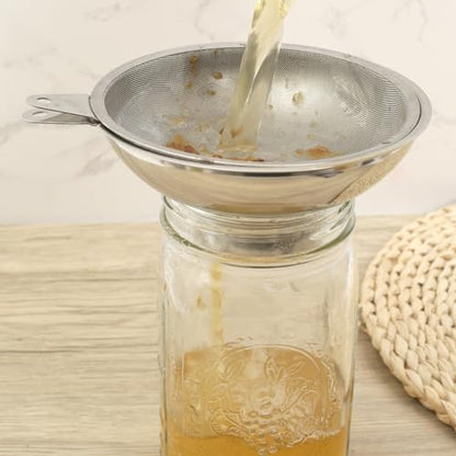 Serinar Canning Funnel with Stainless Steel Filter for Wide Mouth Mason Jars - Kitchen Filling Stainless Steel Wide Mouth Funnel（for Wide Mouth Mason Jars）
