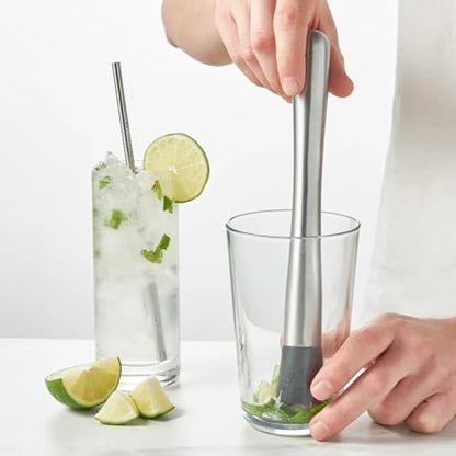 10 Inch Stainless Steel Muddler for Cocktails, Long Handle Durable Material, Bar Tool for Making Mojito and Fruit Drinks - color: 1pack-b