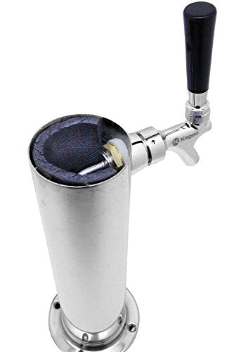 Kegco KC D4743T-Ss Polished Single Faucet Draft Beer Tower, 3" Column, Stainless Steel - size: 1 Faucet
