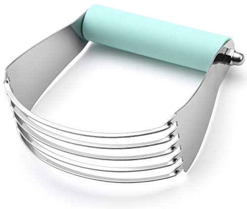 Spring Chef Large Mint Dough Blender - Stainless Steel Pastry Cutter Tool For Baking w/Thick Sharp Blades - Butter & Dough Cutter - Pastry Blender for Easy Mixing - Dishwasher Safe Kitchen Essentials - color: Mint, size: 4" Large
