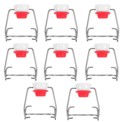 8 Pcs Flip Top Bottle Replacement Caps w/ 8 Sealing Silicone Gasket, Airtight Lids Leakproof Flip Top Stopper for 18mm Glass Bottles Swing Top Lids Fit 8/17.5/26/35oz Beer Bottles (8Pcs) - size: 8Pcs
