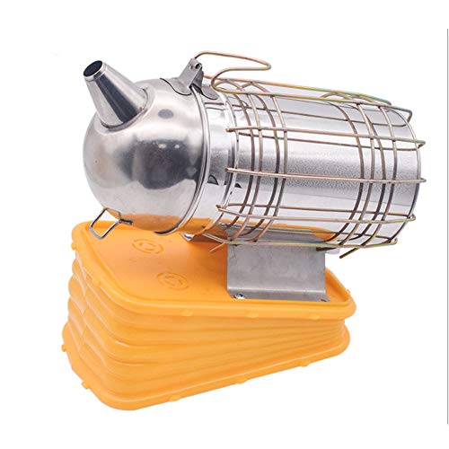 Bee Smoker with Heat Shield and plastic bellows, 201 Staniless Steel Beekeeping equipment