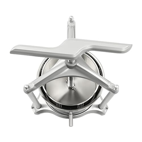 6L/1.59Gal Fruit Wine Press with Filter Bag, Manual Juice Maker Machine with Stainless Steel Dual Barrels, T-Handle Triangular Stable Structure for Fruit, Cheese, Home & Farm Use