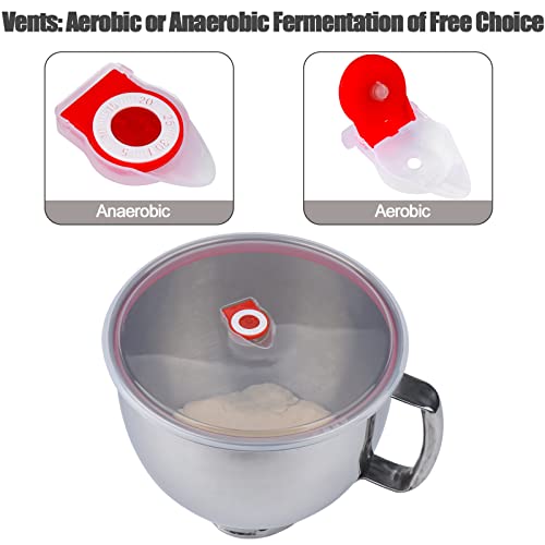 Bowl Covers Set for KitchenAid Stand Mixers Bowl, Yeast Dough Airtight Bowl Lid,1PCS,Prevent Dry and Wet Ingredients Splash-Outs bowl lid,1PCS,Fits Bowl models: 4.5/5QT - style: Classic