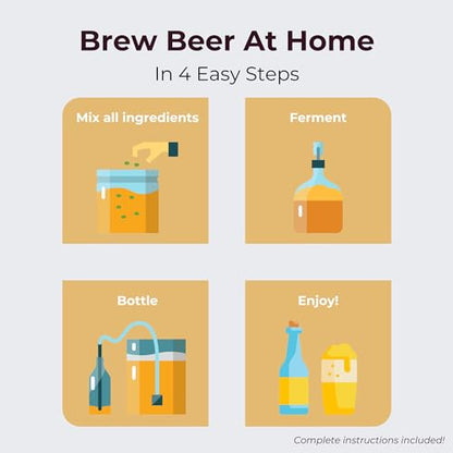 ABC Crafted Series Beer Making Kit | Beer Making Ingredients for Home Brewing | Yields 6 Gallons of Beer | Irish Red Ale - color: Irish Red Ale