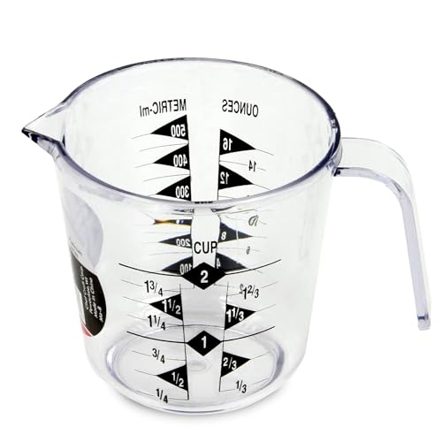 Chef Craft Select Plastic Measuring Cup, 2 Cup, Clear - size: 2 Cup