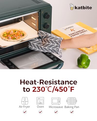 Katbite 200PCS 12x16 In Heavy Duty Flat Parchment Paper, Parchment Paper Sheets for Baking Cookies, Cooking, Frying, Air Fryer, Grilling Rack, Oven(12x16 Inch) [Extra Strong Series] - size: 12"x16"-200