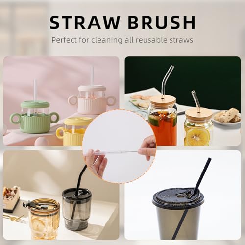 3 Pack Cleaner Brush Kit for Stanley, Bottle Cleaner Brush Set with Straw Brush Cleaner and Cup Lid Cleaning Brush for Stanley Cup, Tumbler Cups, Drinking Glass (Pink) - color: Pink
