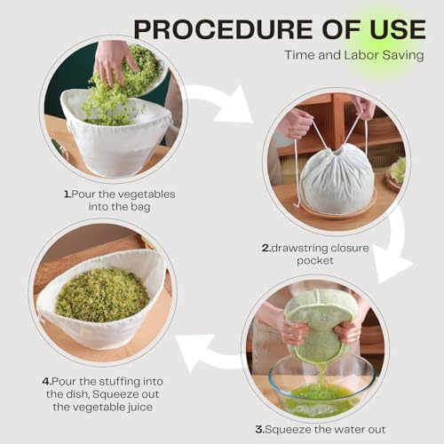 Organic Cotton Cheesecloth Bags, Reusable Nut Milk Bag, 100% Cotton Fine Mesh Strainer Bag for Cooking, Baking, Juicing, Cheese Making (Large-3 Pack) - size: Large-3 Pack