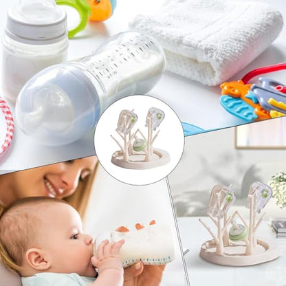 Baby Bottle Drying Rack - Countertop Baby Bottle Drying Rack | Detachable Baby Bottle Holder Storage | Tree-Shaped Bottle Dryer Rack | Space-Saving Bottle Holder for Baby Bottle, Beige - color: Beige