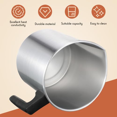 Ziliny 6 Pcs Candle Making Pouring Pot Wax Pouring Pitcher with Dripless Spout and Heat Resisting Handle Aluminum Wax Melter for Christmas DIY Candle Making Kits Gift (1.8 L) - size: 1.8 L