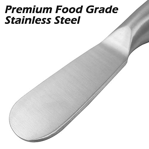 SourceTon 4 Pieces Cheese Spreader Set, Stainless Steel Multipurpose Cheese and Butter Spreader Knives