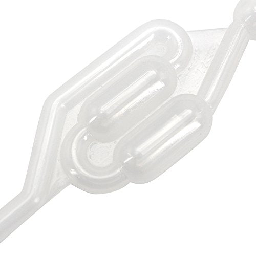 1PC S Shape Twin Bubble Airlock, One Way Exhaust Valve Bubble Airlock Homebrew Fermentation for Wine Beer Making