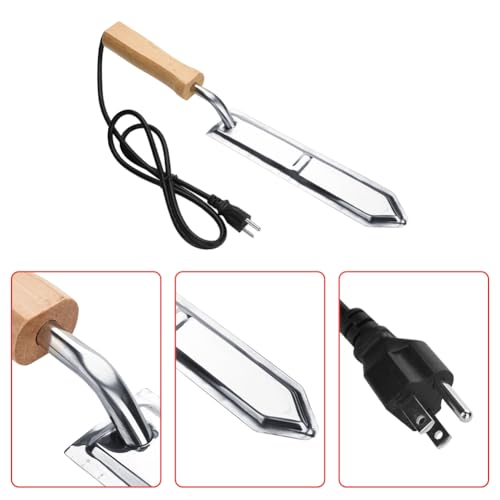 Joyzan Electric Beekeeping Knife, Stainless Steel Serrated Uncapping Cutter | Beekeeper Equipment Bee Keeper Hive Tool Honey Wax Heating Scraper Harvesting Extracting Extractor Apicultura Supplies