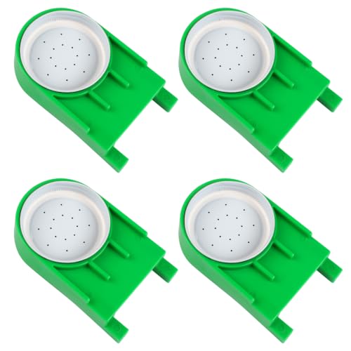 4 Pack Upgraded Bee Feeder Bee Hive Entrance Feeder, Plastic Beekeeping Supplies Bee Waterer Drinking Equipment, Bee Hive Tool Feeder Fits for Mason Jars and Most Other Small Mouthed Jars(Green)