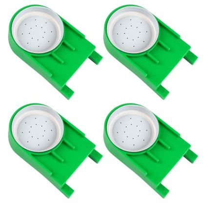 4 Pack Upgraded Bee Feeder Bee Hive Entrance Feeder, Plastic Beekeeping Supplies Bee Waterer Drinking Equipment, Bee Hive Tool Feeder Fits for Mason Jars and Most Other Small Mouthed Jars(Green)