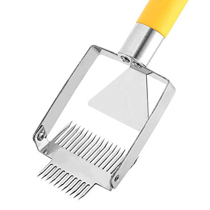 2 in 1 Beehive Knife Scraper, Stainless Steel Beekeeping Uncapping Fork, Honeycomb Honey Scraper, Beekeeper Equipment Tool