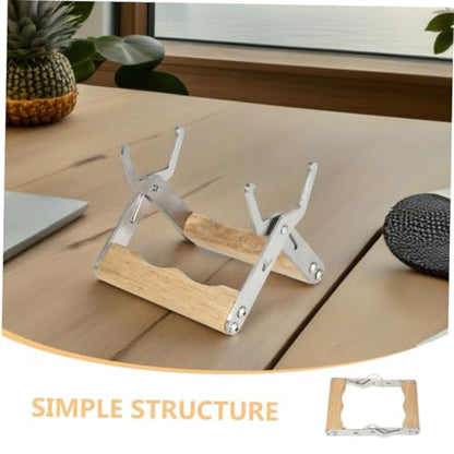 DOITOOL 4pcs Beekeeping Frame Grip Clamp Stainless Steel Hive Lifter Tool with Wood Handle for Beehive Inspection and Honey Harvesting