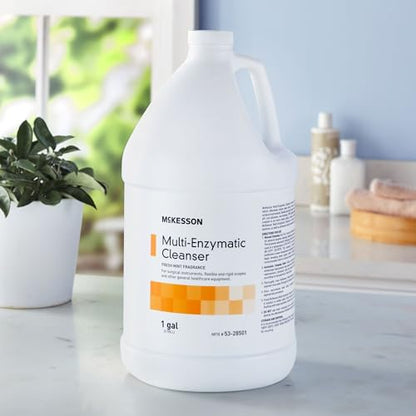 McKesson Multi-Enzymatic Cleanser for Surgical Instruments & General Healthcare Equipment, 1 Gallon [Pack of 1] Fresh Mint