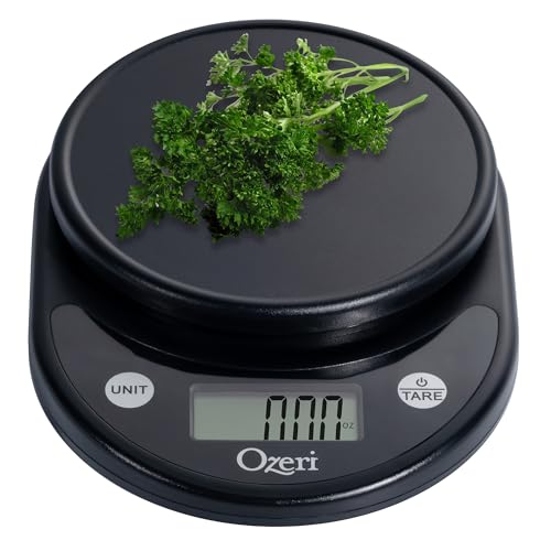 Ozeri® Pronto® Kitchen and Food Scale with Variable Graduation Technology® | Recognized by experts -- Winner of awards from the Food Network, The New York Times’ Wirecutter, CNN Underscored, and others. - color: All Black
