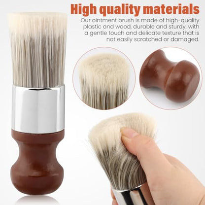 Bibabala Salve Brush for Furniture,2Pcs Wood Furniture Brush with Comfortable Handle,Leather Cleaning Brushes with Soft Nylon & PET Bristles,Salve Wax Brushing Tool for Home Leather,Brown