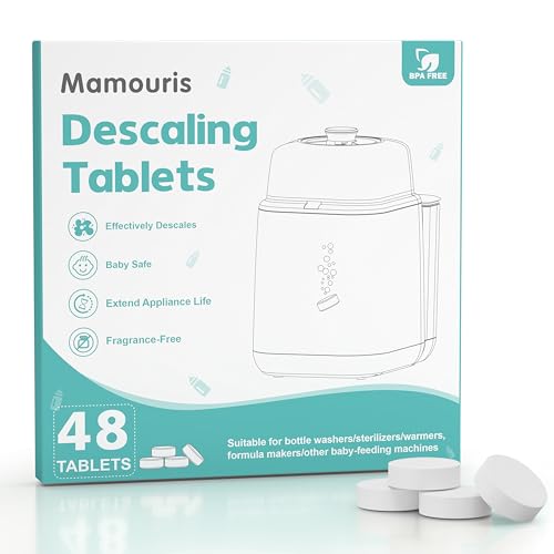 Baby Descaling Tablets: Ideal for BabyBrezza, Momcozy Baby Bottle Washer and ALL BRANDS of Baby Feeding Appliances, 48 Count Remove Milk & Limescale - size: 48 Count