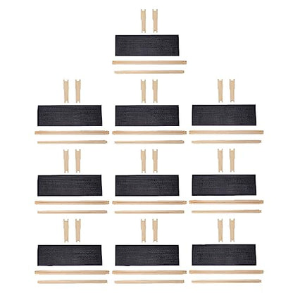 10 Set Beehive Frames and Wax Foundations, Beehive Waxed Coated Foundation Sheet with Pine Wood Frame for Bee Production and Harvesting